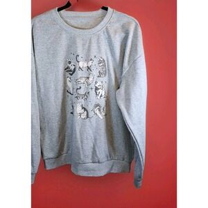 Cat / Kitten Sweatshirt -Graphic Animal- Size X-Large -100% Polyester- So Comfy